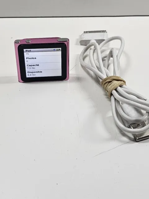 Apple iPod Nano A1366 6th Génération 8GB Média Lecteur Rose