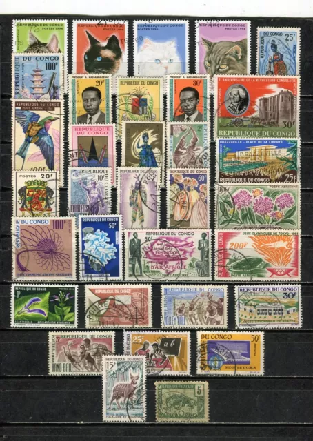 CONGO - Lot de timbres tous différents