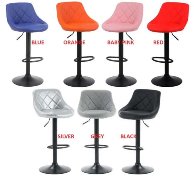 Bar Stool RED, BLUE, PINK, BLACK, ORANGE, SILVER, GREY, 1, 2, 3, 4 CHAIRS,.