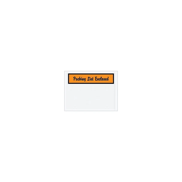 Staples Envelope 4 1/2" x 6" - Orange Panel Face "Packing List Enclosed" ENVPQ2