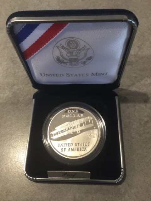 United States Mint first Flight Commemorative Silver Dollar Proof Coin