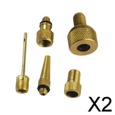 BIC 3x Valvola Adattatore Pompa del Bici Bicicletta Presta Convertitore Dorato 