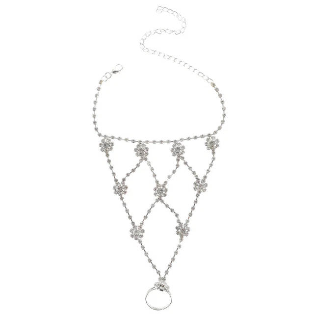 Catena Strass Cristallo Per Creazione Gioielli - 9,1m, 2.8mm, Ottone Placcato Argento