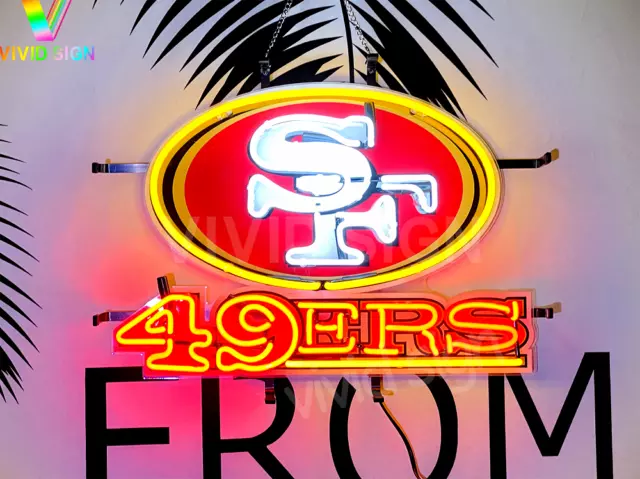 San Francisco 49ers Logo Neon Light Sign 17"x17" xLamp With HD Vivid Printing