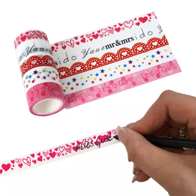 Washi-Tape DIY Washi Tape Set Scrapbooking Klebeband Deko Band 15mm 5m je Rolle