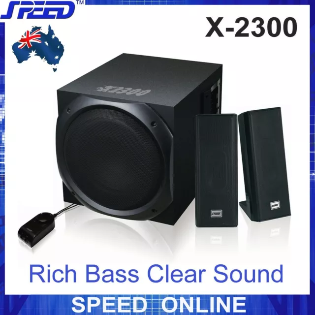 SPEED X-2300 2.1 CH (240V) PC Speakers / Computer Speakers / for iPhone iPad...