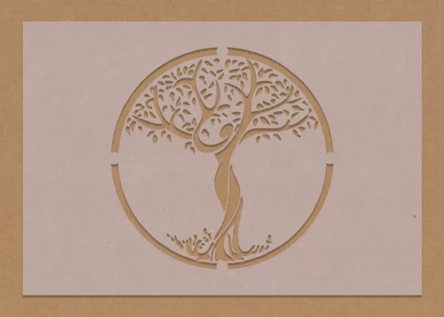 Tree of Life Goddess Stencil