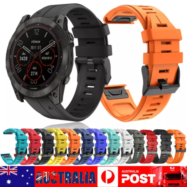 Replacement For Garmin Fenix 5 6 5X 6X 7 7X Watch Band Silicone Strap QuickFit