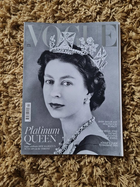 BRITISH VOGUE MAGAZINE April 2022 Queen Elizabeth II Platinum