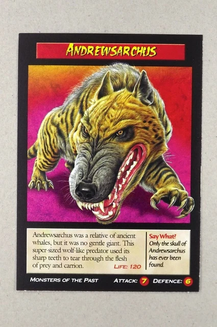 WEIRD N WILD Creatures Monsters Of The Past Card Andrewsarchus 1 99