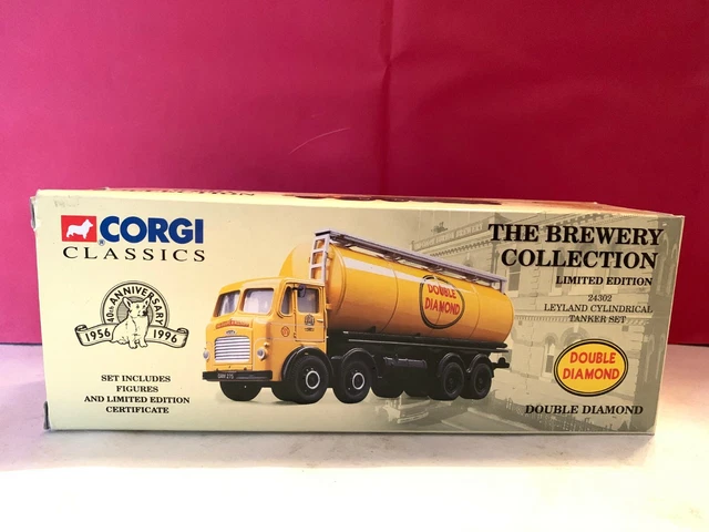 Set Corgi Classics - Camion Citerne Cylindrique Leyland Double Diamond - Neuf J10 - Occasion