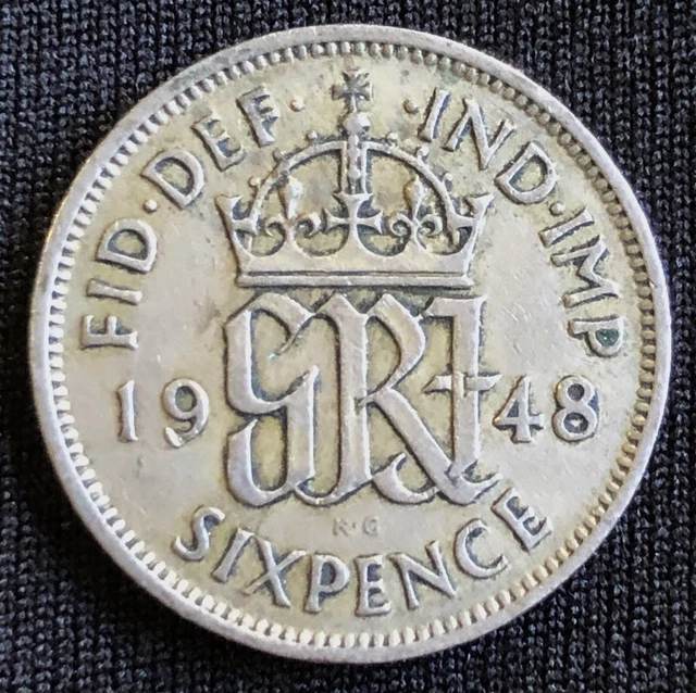 1948 Great Britain 🇬🇧 Lucky Sixpence - Bridal Gift - Wedding Birthday