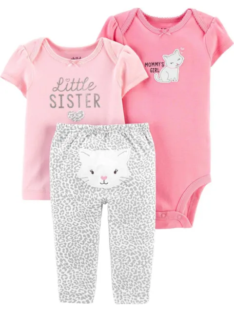 Child of Mine by Carter's - Baby Girls 3-Pc Kitty Cat Outfit Set - 18 Months