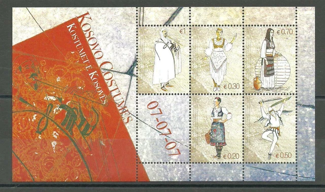 Kosovo 2007 KOSTÜME MI. 74-78 bl.7 Traditioneller Kleiderblock