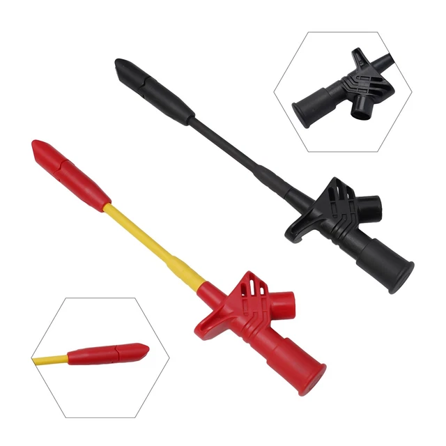 Lot De 2 Pinces Multimètre Pour Piercing - Sondes Cuivre 4mm 1000V : Outil De Diagnostic Précis