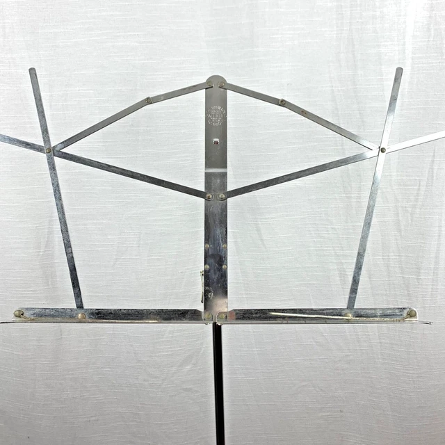 THE HAMILTON No 600-N 600N Chrome Folding Sheet Music Stand Adjustable Vintage