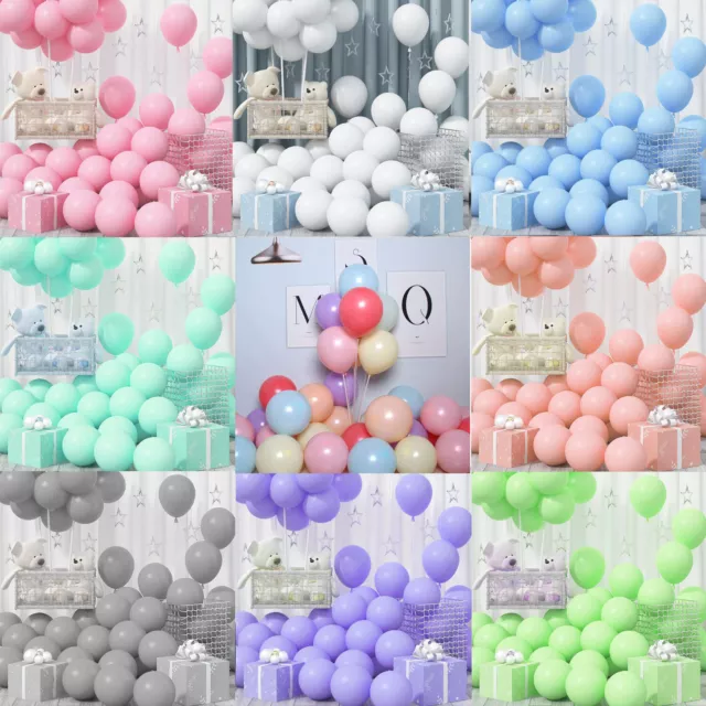 5" 10" 12" inch small pastel latex balloons WHOLESALE party birthday 100 wedding