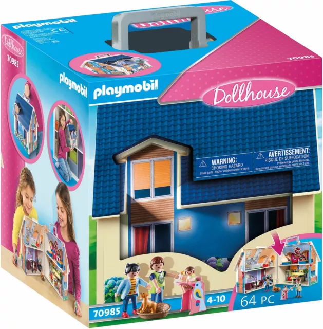 Playmobil Dollhouse 70985 Mitnehm Puppenhaus, Mädchen Jungen ab 4 Jahren NEU/OVP