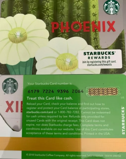 2019 Starbucks Phoenix Gift Card #6179 No Value Mint