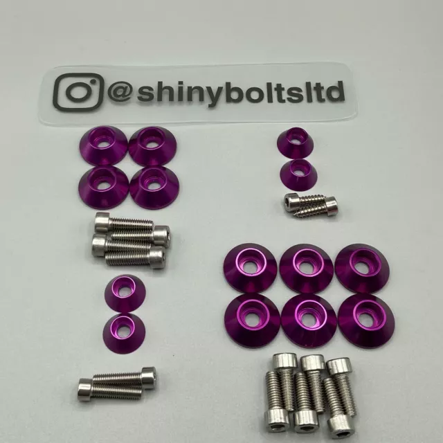 Volkswagen Golf MK5 Engine Bay Stainless Bolt & Coloured Washer kit R32 GTI TDI