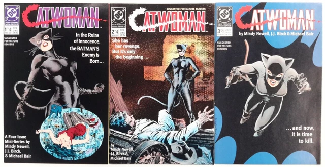 **Catwoman #1 2 3 Mini-Series Of 4 Lot*1989, Dc Comics*Batman*Selena Kyle*Nm/Vf*