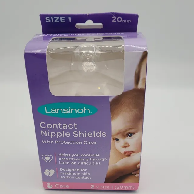 Lansinoh Contact Nipple Shields Size 1 (20mm) 2 Ct 44677-0701-91