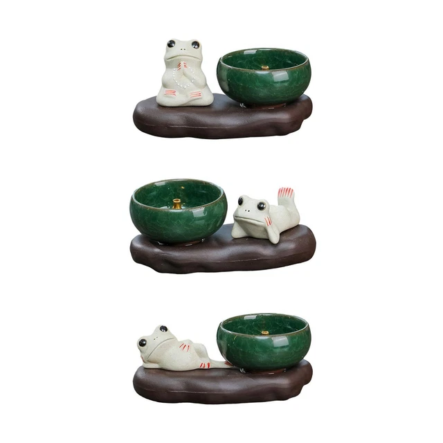 Niedlicher Frosch-Räuchergefäß, Tierfiguren-Dekoration, Sammlerstück,
