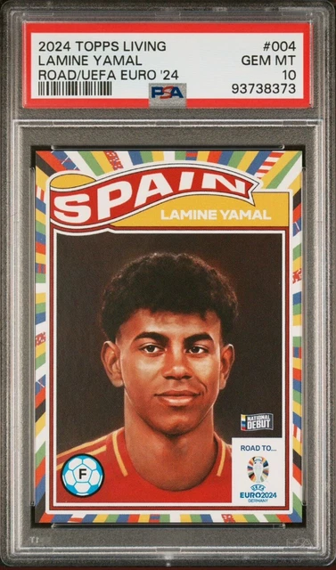 ENSEMBLE DE VIE Lamine Yamal PSA 10 recrue 2024 Topps route vers l'UEFA