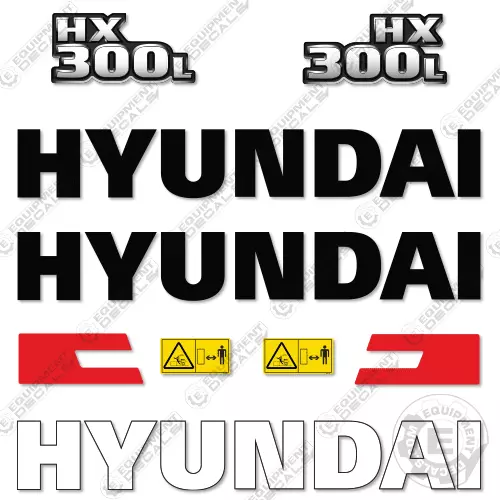 Hitachi HX300L Decal Kit Excavator - 7 YEAR OUTDOOR 3M VINYL!
