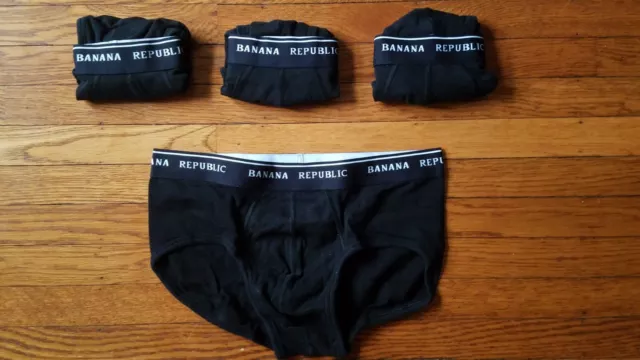 Vintage New Men's Underwear Banana Republic Boxer Briefs Sz Large Lot of 4