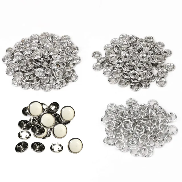 9.5mm Press Stud Fasteners Ring Poppers Snap Button Fasteners Pearl Cap Snaps