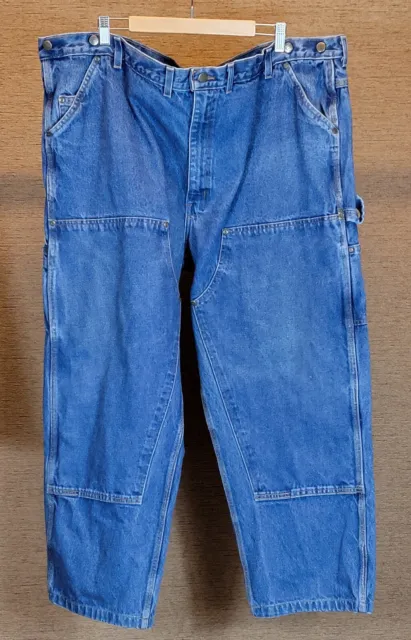 VINTAGE BIG BILL Jeans Blue Double Knee Carpenter Denim Pants Workwear ...