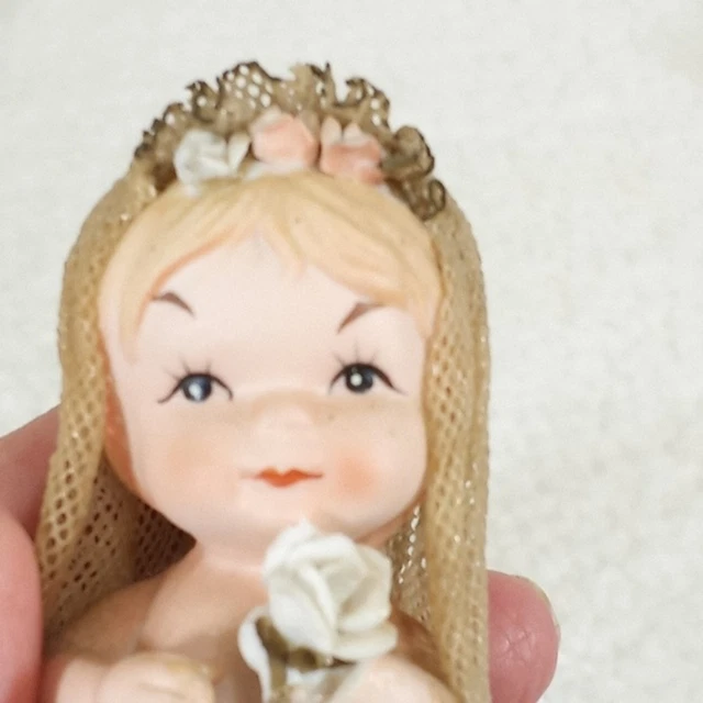 VINTAGE LEFTON JUNE Angel Bride Cherub Kewpie Figurine 1957 Hand
