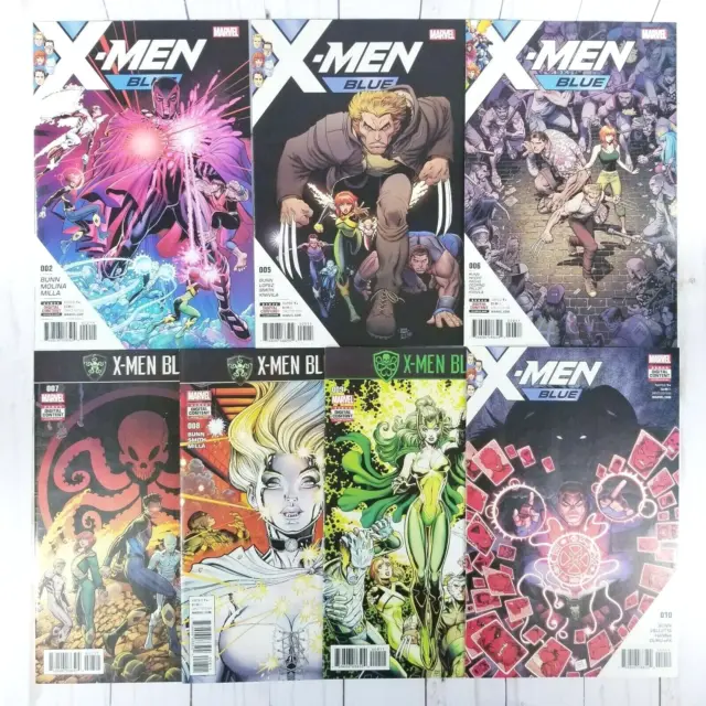 X-Men Blue #2 & #5-10, Marvel Comics 2017, Cullen Bunn, Lot of 7 Issues VF/NM
