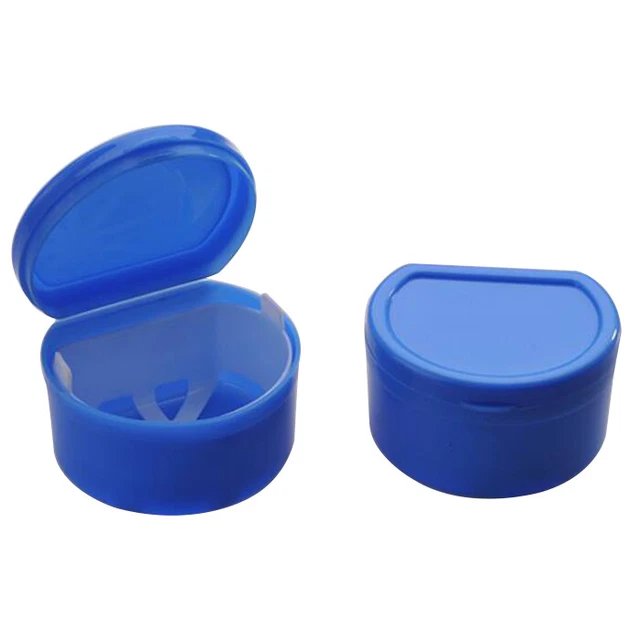NewDental Orthodontic Retainer Denture Storage Case Mouthguard False Teeth Tray