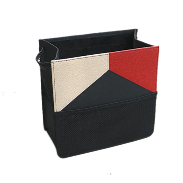Organizer Storage Pockets Car Trash Can Portable PU Garbage Bin Bag Accessories
