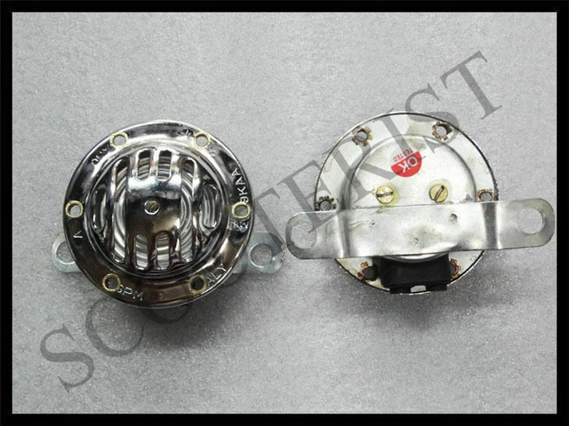 Clacson Lambretta 12V Cromato Con Piastra Fissa GP DL SX LI TV Serie 3 Nuovo
