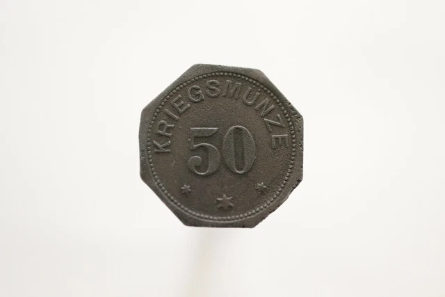 Germany War Money Token 50 Pfennig 1917 Alzey Zinc B19 #T2196