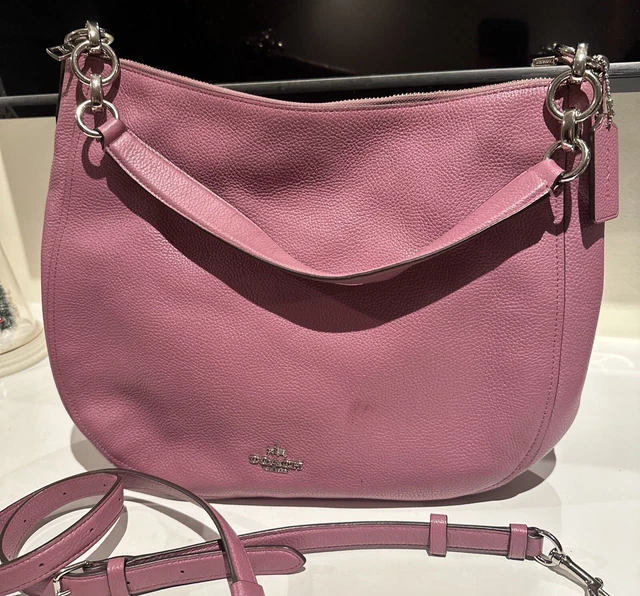 COACH BAG PINK Chelsea Hobo 58036 Leather Convertible Crossbody