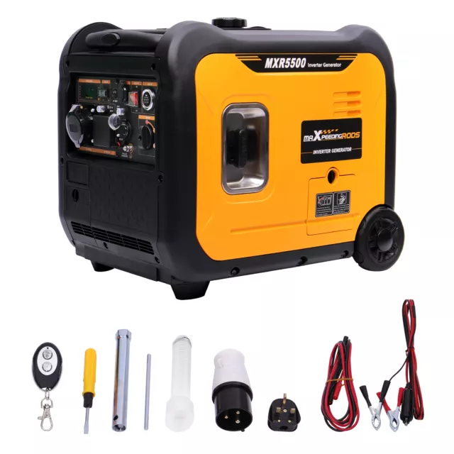 Petrol Generator Silent Inverter 5.0KVA Rated 5.5KW Max Electric Start Wheel Kit