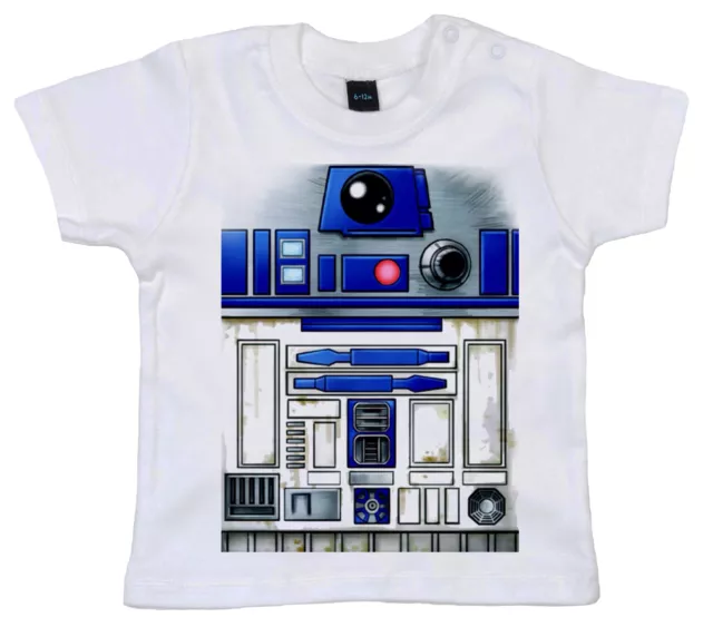 Star Wars Baby T-Shirt "R2D2" Boy Girl Tee Robot Design Funny Clothes