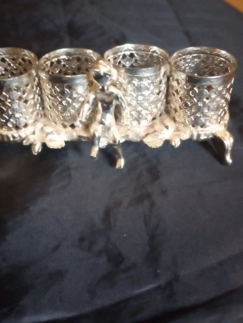 1950's Vintage Hollywood Regency Lipstick Holders+Round Vanity Hand mirror