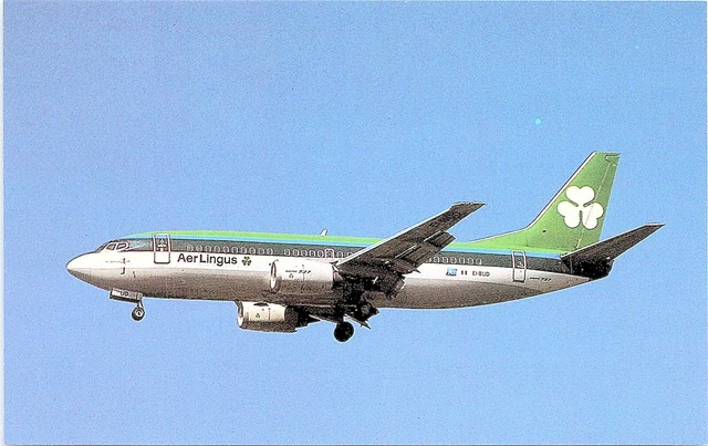 Postcard~Aer Lingus~Boeing 737-34B~Airplane~Vintage~A67