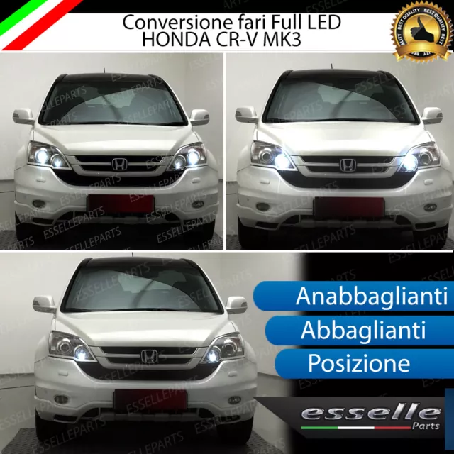 Conversione Fari Full Led H11 + Hb3 + T10 Honda Cr-V Mk3 6000K Led Bianco Xenon