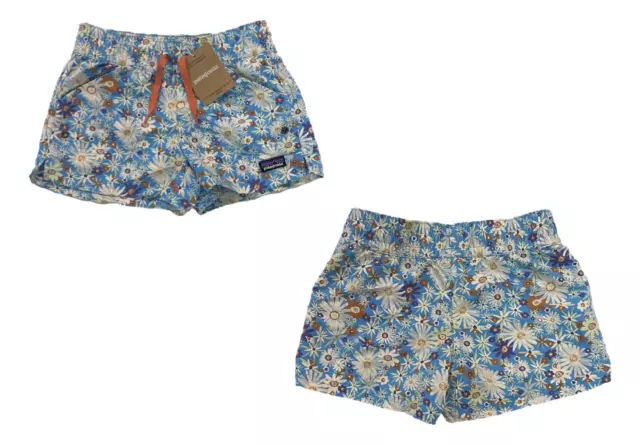 Patagonia Girl's Costa Rica 3" Baggies Shorts (Primavera/Lago Blue) 67088 NEW