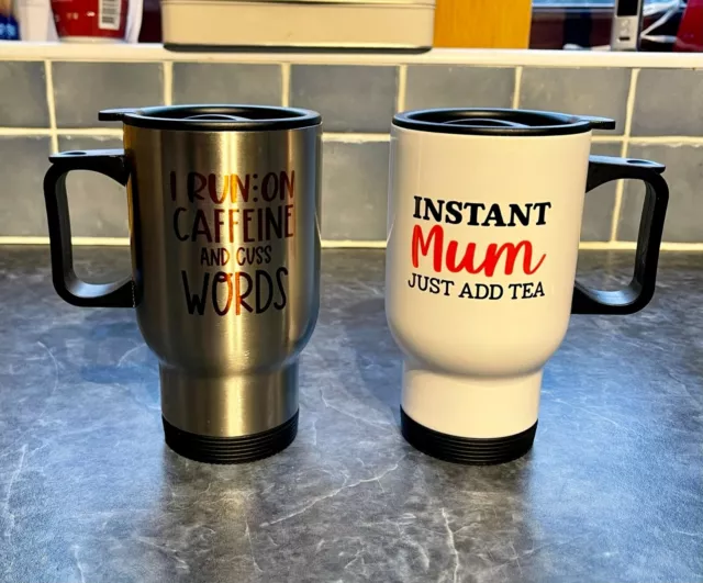 Personalised Travel Mug - Any Image / Text / Logo / Name