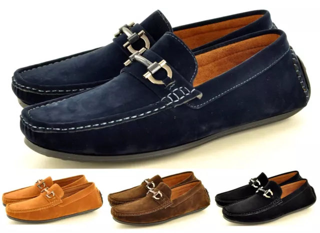 New Men's Faux Suede Casual Loafers Moccasins Slip on Shoes Avail. UK Sizes 6-11