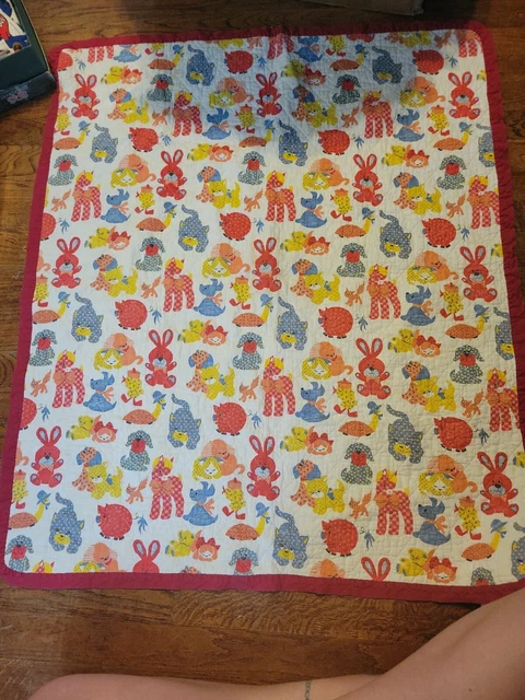 Manta de edredón de algodón vintage para perros y gatos Gingham