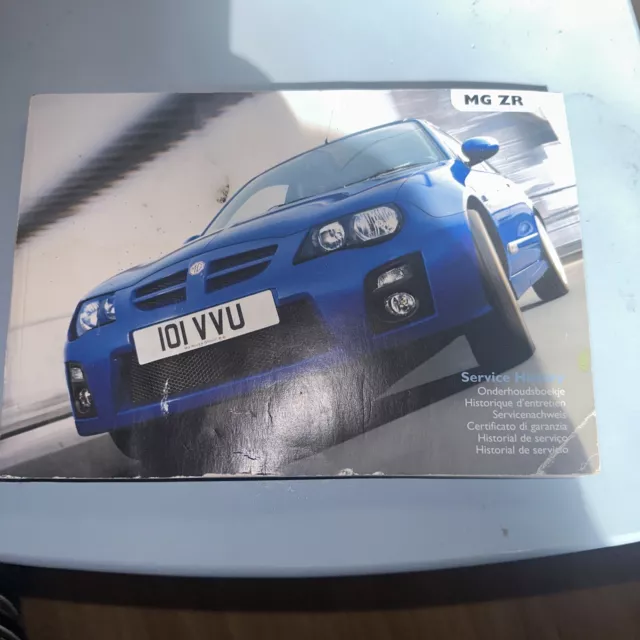 MG ZR Owner Service stamped book facelift up to 2005). owners Handbook