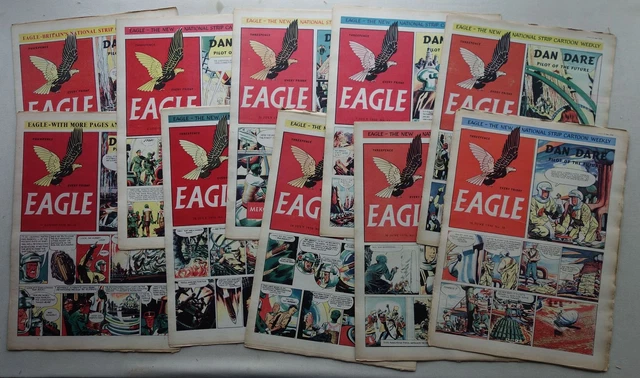 Eagle comic Vol 1 #10-19 (1950) x 10 Few FR-VG, seven FN